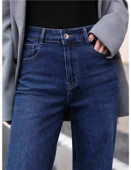 Jeans wide leg azul