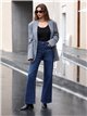Jeans wide leg azul
