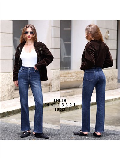 Jeans rectos azul oscuro 2