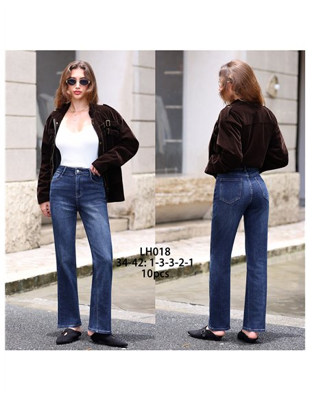 Jeans rectos azul oscuro