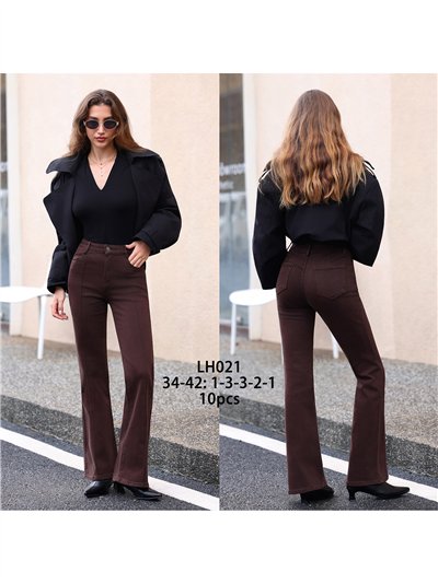 Jeans flare color chocolate 2