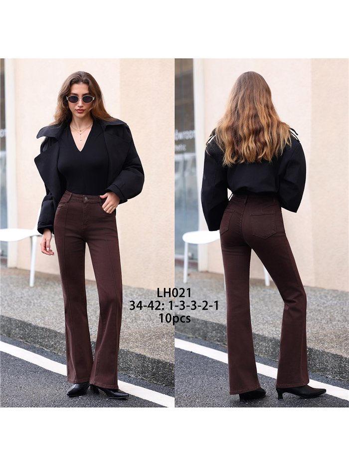 Jeans flare color chocolate