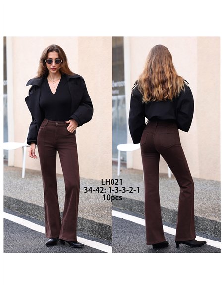 Jeans flare color chocolate