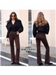 Jeans flare color chocolate