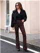 Jeans flare color chocolate