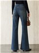 Jeans flare lavado azul
