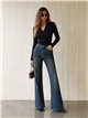 Jeans flare lavado azul