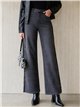 Jeans a gamba larga con frange laterali