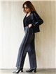 Jeans a gamba larga con frange laterali