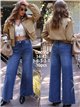 Jeans wide leg estrella trasera