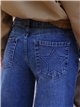 Jeans wide leg estrella trasera