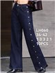 Jeans wide leg botones laterales