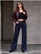 Jeans wide leg botones laterales