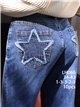 Jeans wide leg bolsillos estrella