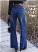 Jeans wide leg tachuelas en cintura