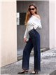 Jeans wide leg strass degradado