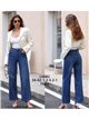 Jeans wide leg strass