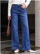 Jeans wide leg trenza lateral