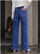 Jeans wide leg trenza lateral
