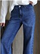 Jeans a gamba larga con occhielli laterali