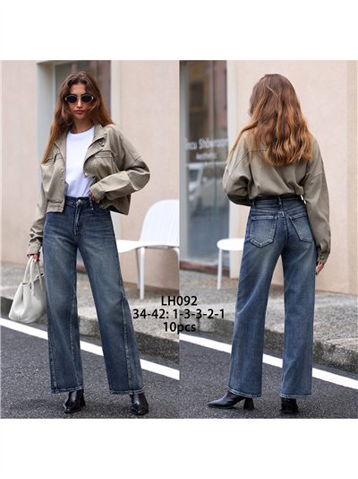 Jeans wide leg vintage ojales 2