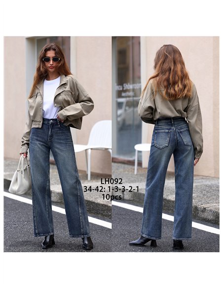 Jeans wide leg vintage ojales
