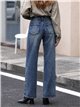 Jeans wide leg vintage ojales