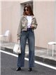 Jeans wide leg vintage ojales