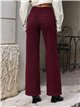 Jeans wide leg vino cintura cruzada