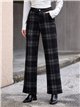 Jeans wide leg de cuadros
