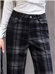 Jeans wide leg de cuadros