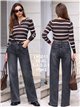 Jeans wide leg gris lavado