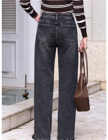Jeans wide leg gris lavado