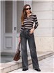 Jeans wide leg gris lavado