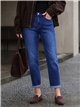 Jeans mom fit bajo vuelto