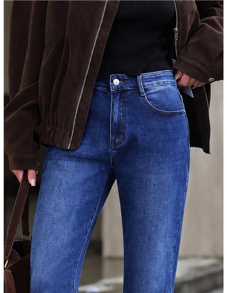 Jeans mom fit bajo vuelto