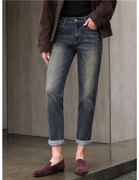 Jeans mom fit lavado vintage