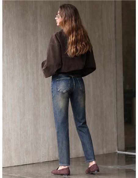 Jeans mom fit lavado vintage