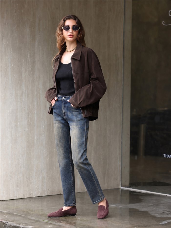 Jeans mom fit lavado vintage