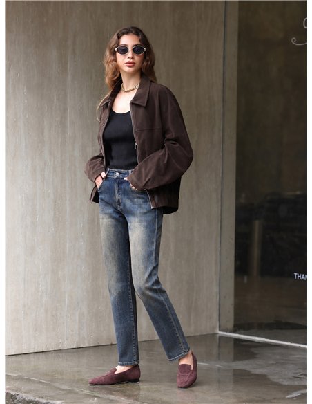 Jeans mom fit lavado vintage