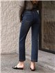 Jeans rectos cropped lavado vintage