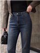 Jeans rectos cropped lavado vintage
