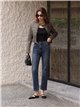 Jeans rectos cropped lavado vintage