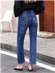 Jeans rectos cropped azul