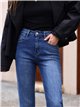 Jeans rectos cropped azul