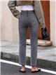 Grey cropped straight jeans
