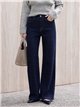 Jeans wide leg azul índigo