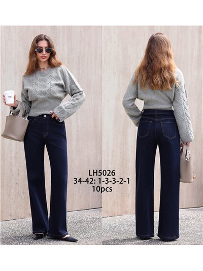 Jeans wide leg azul índigo 2