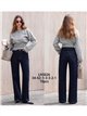 Jeans wide leg azul índigo