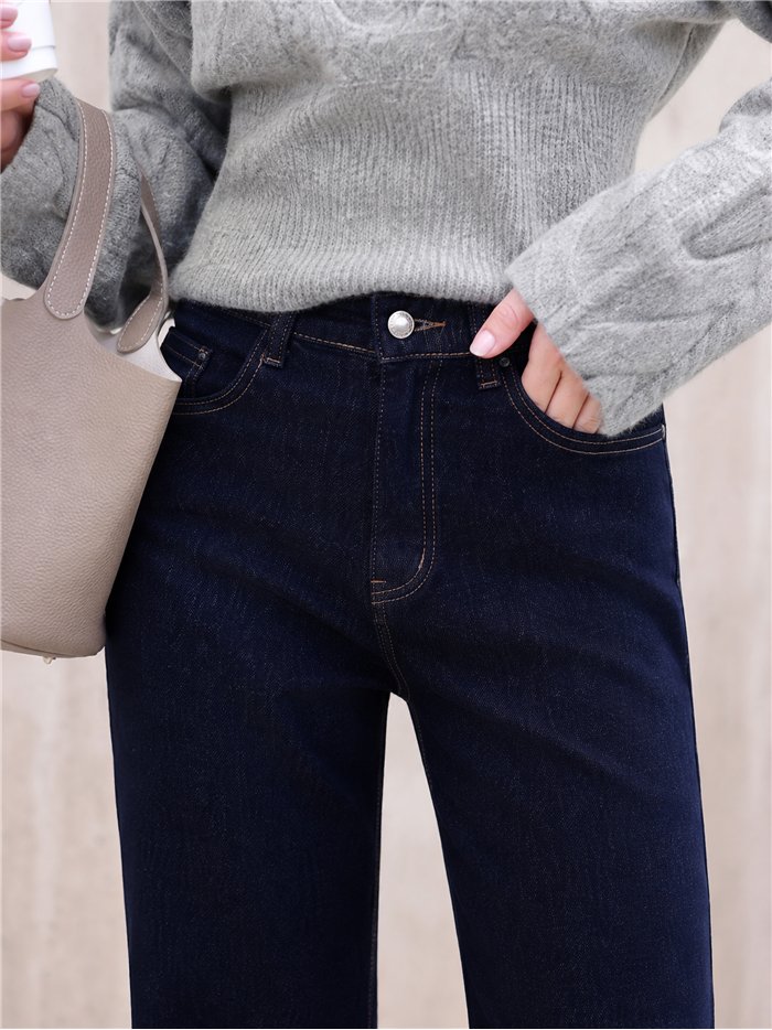 Jeans wide leg azul índigo